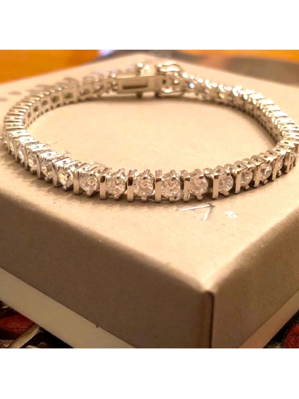 Silpada NEW Rare Vintage
Sterling Silver Cubic
Zirconia Tennis Bracelet